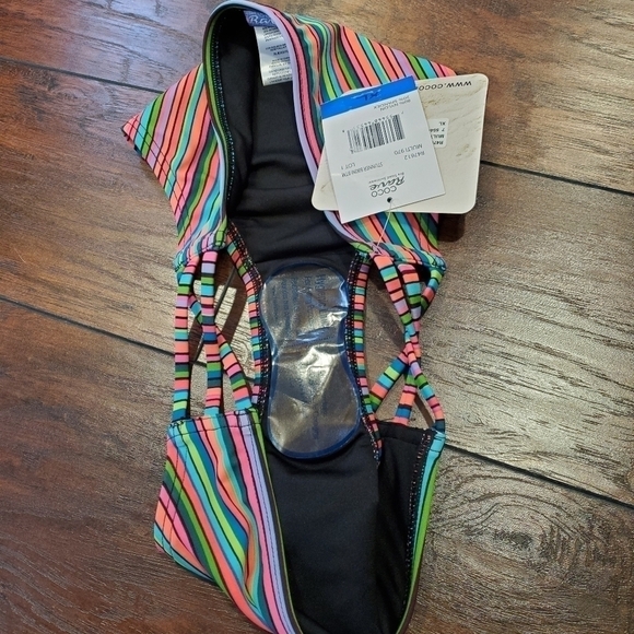 NWT COCO RAVE Striped straps side bikini sw - Picture 6 of 7